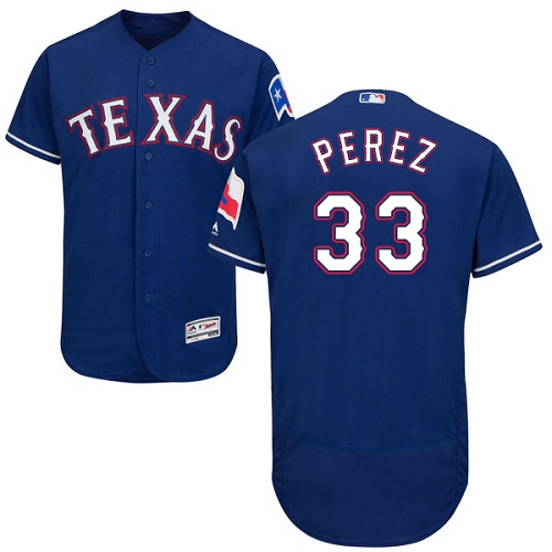 Rangers #33 Martin Perez Blue Flexbase Authentic Collection Stitched MLB Jersey - Click Image to Close